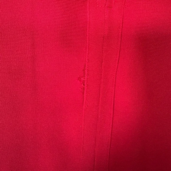 Revolve H’ours Aisha Red One-Shoulder Rhinestone strap cocktail Dress, size 4 - Picture 5 of 7